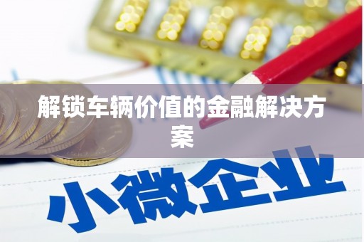 车城解锁车辆价值的金融解决方案