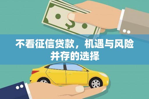 车城不看征信贷款，机遇与风险并存的选择